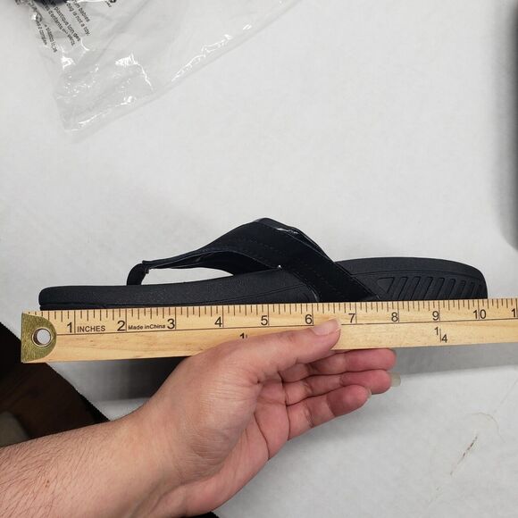 Fila Flip Flop Sandals Women 10 Black Chunky Casual Vacation Walk-N-Sculpt Beach - Picture 8 of 14